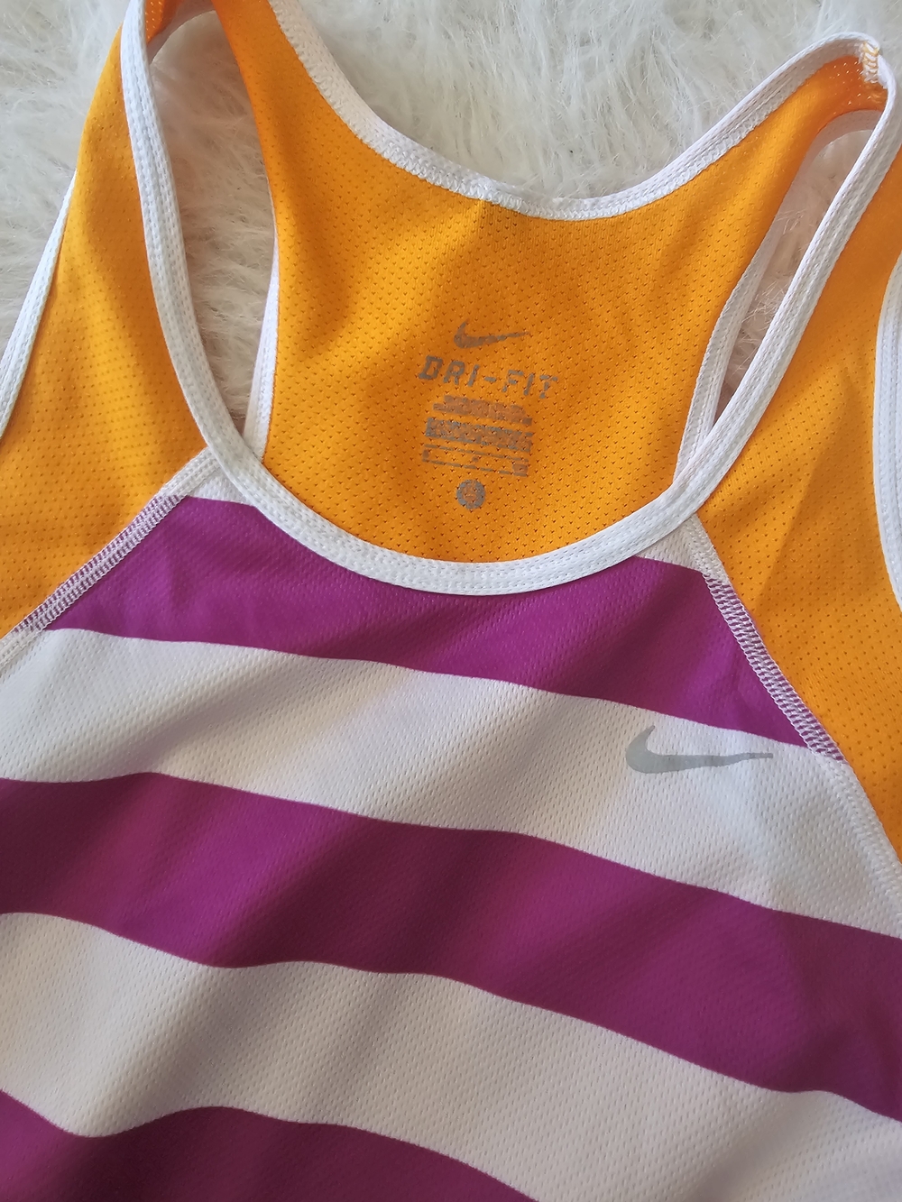 Nike Men’s Dri-FIT Swim Top — Purple, White & Orange